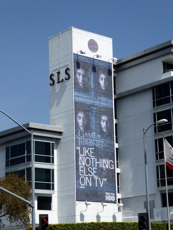 Game of Thrones season 6 HBO Emmy 2016 FYC billboard La Cienega Boulevard Game of Thrones season 6 HBO Emmy 2016 billboard