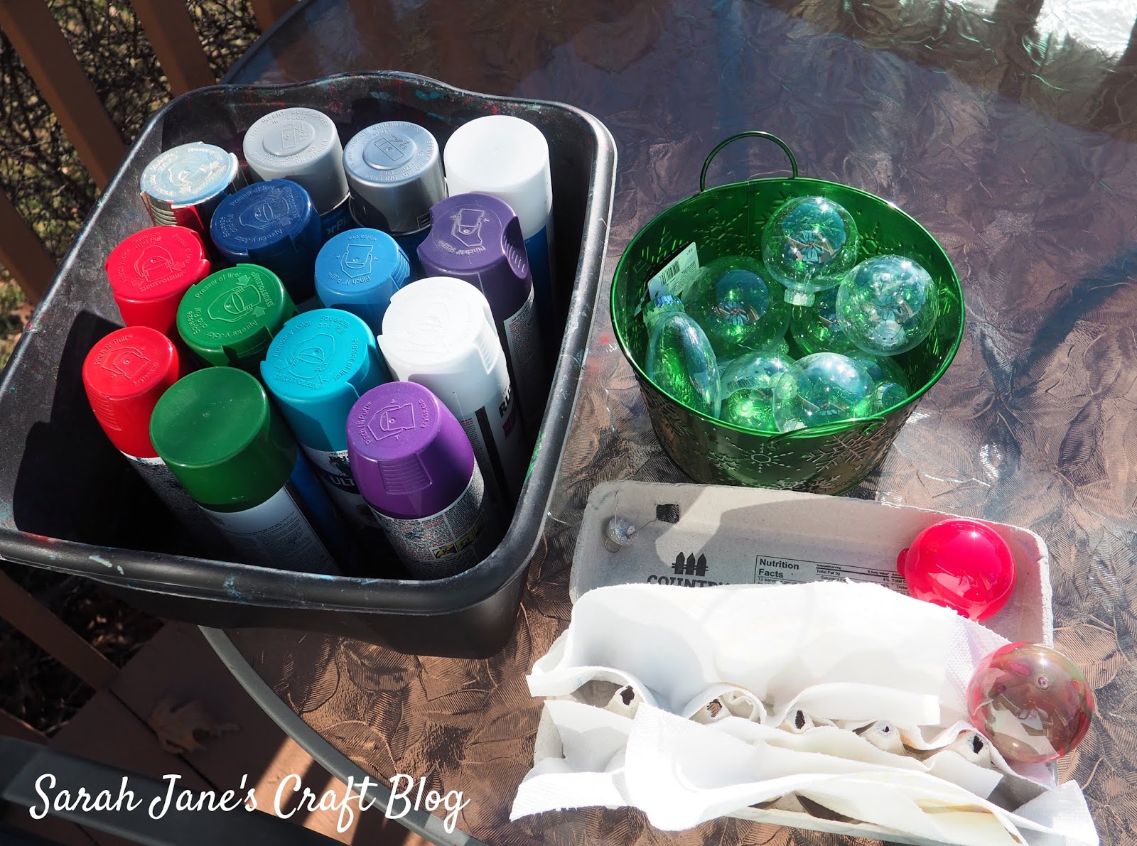 Spray Paint Ornaments