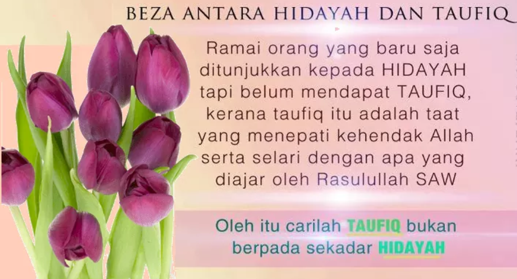 Beza Antara Taufik Dan Hidayah