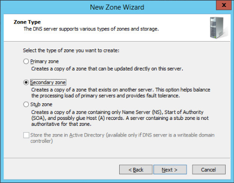 Figure 4: Step 4 of migrating a Linux BIND name server to a Windows Server DNS server. Figure 4: Step 4 of migrating a Linux BIND name server to a Windows Server DNS server.
