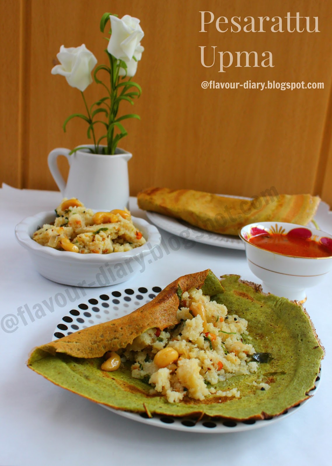 Pesarattu Upma recipe | Indian spicy pancake recipe