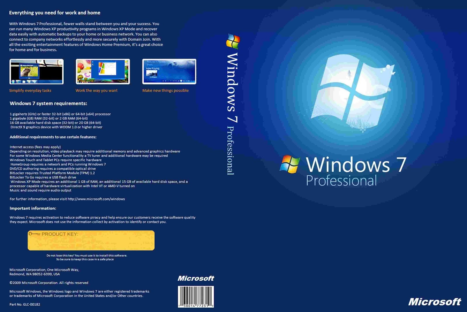 Windows 7 Professional x64 FR Copie originale Lien direct FTP Soft &Truc