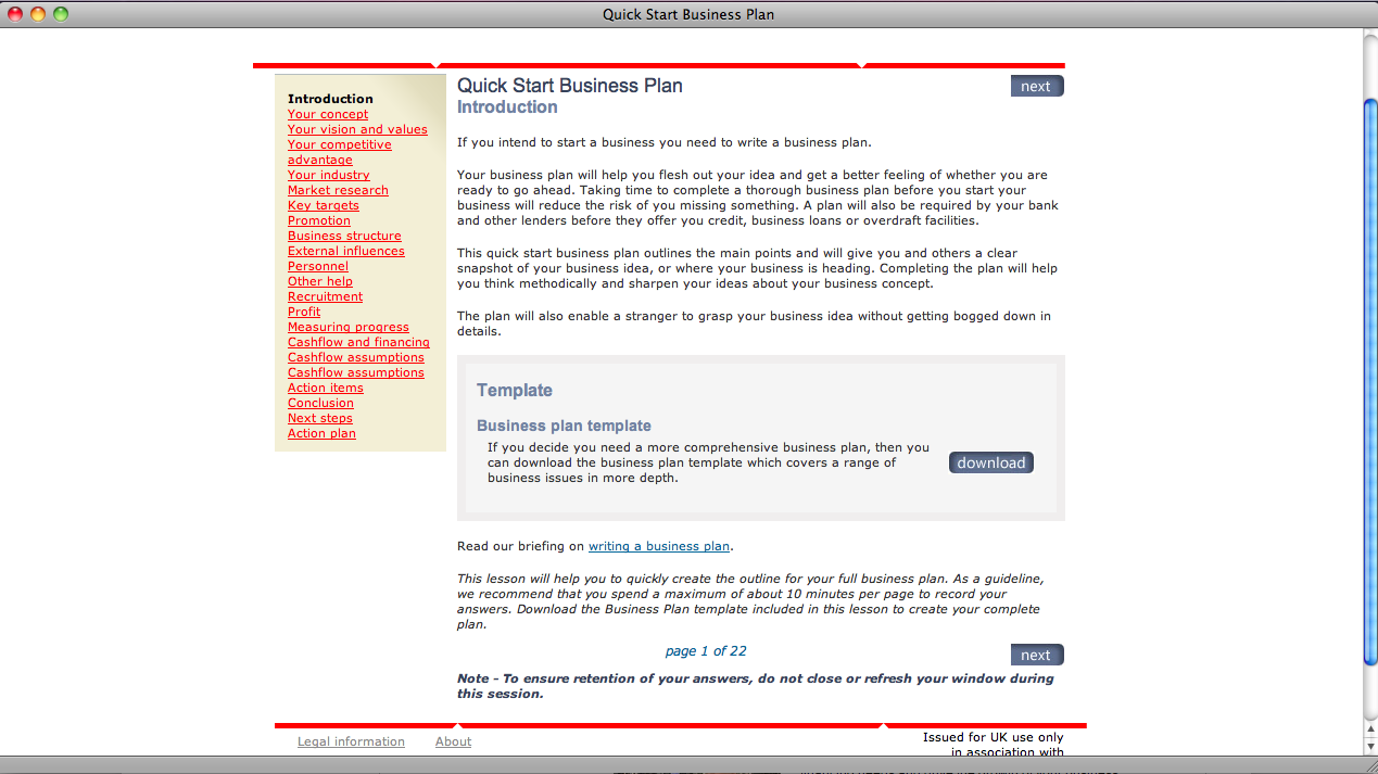Hsbc business plan tool picture