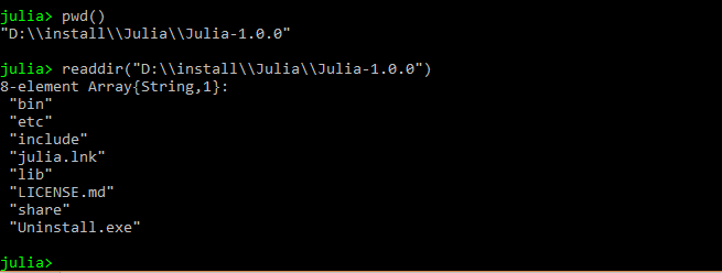 Julia Program How to Read Folder Names