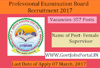 Professional Examination Board Recruitment 2017– 357 Female Supervisors