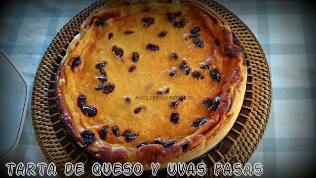 Tarta De Queso Y Uvas Pasas
