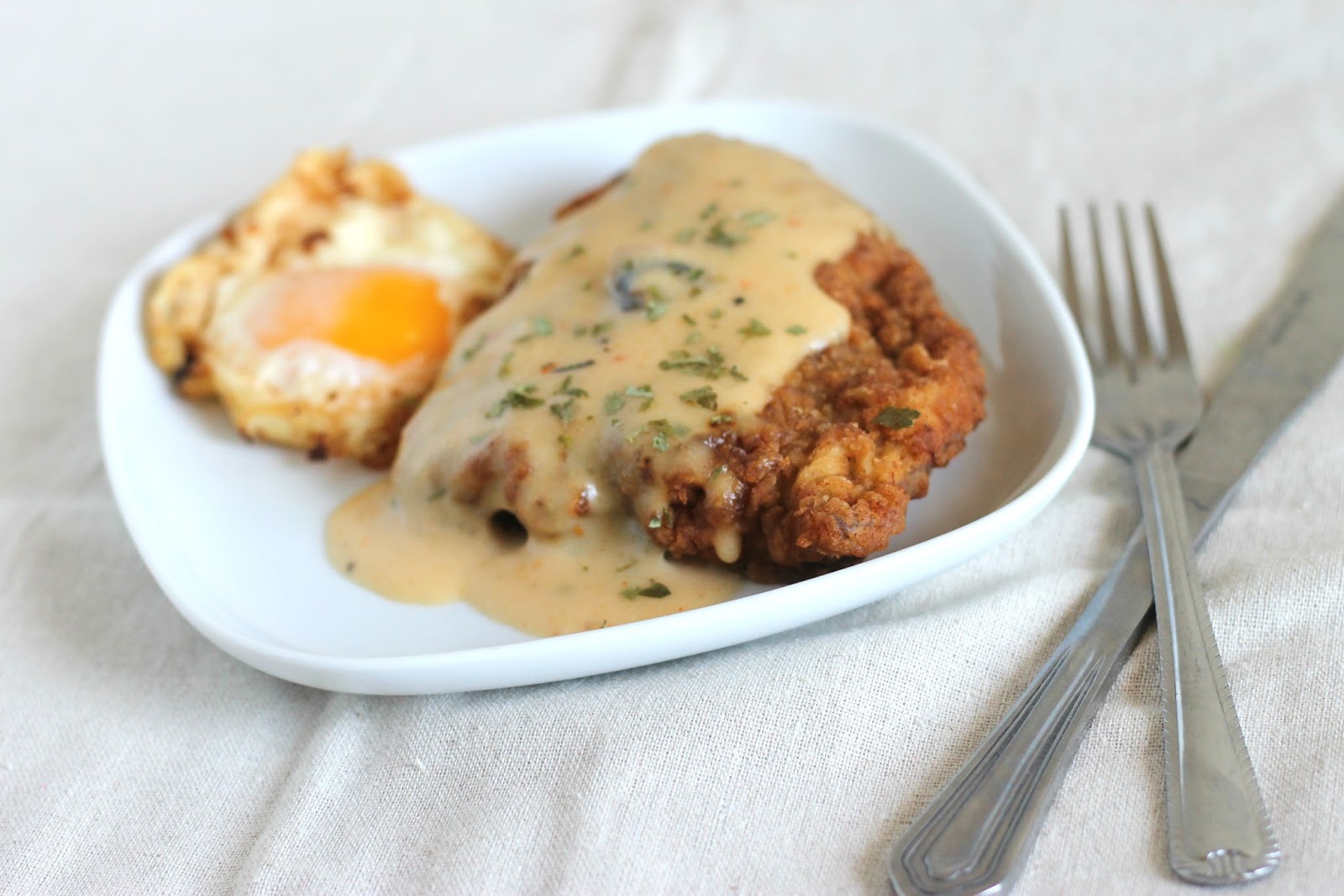 Forking Up Country Fried Steak and Eggs with Habanero Cheddar Gravy 