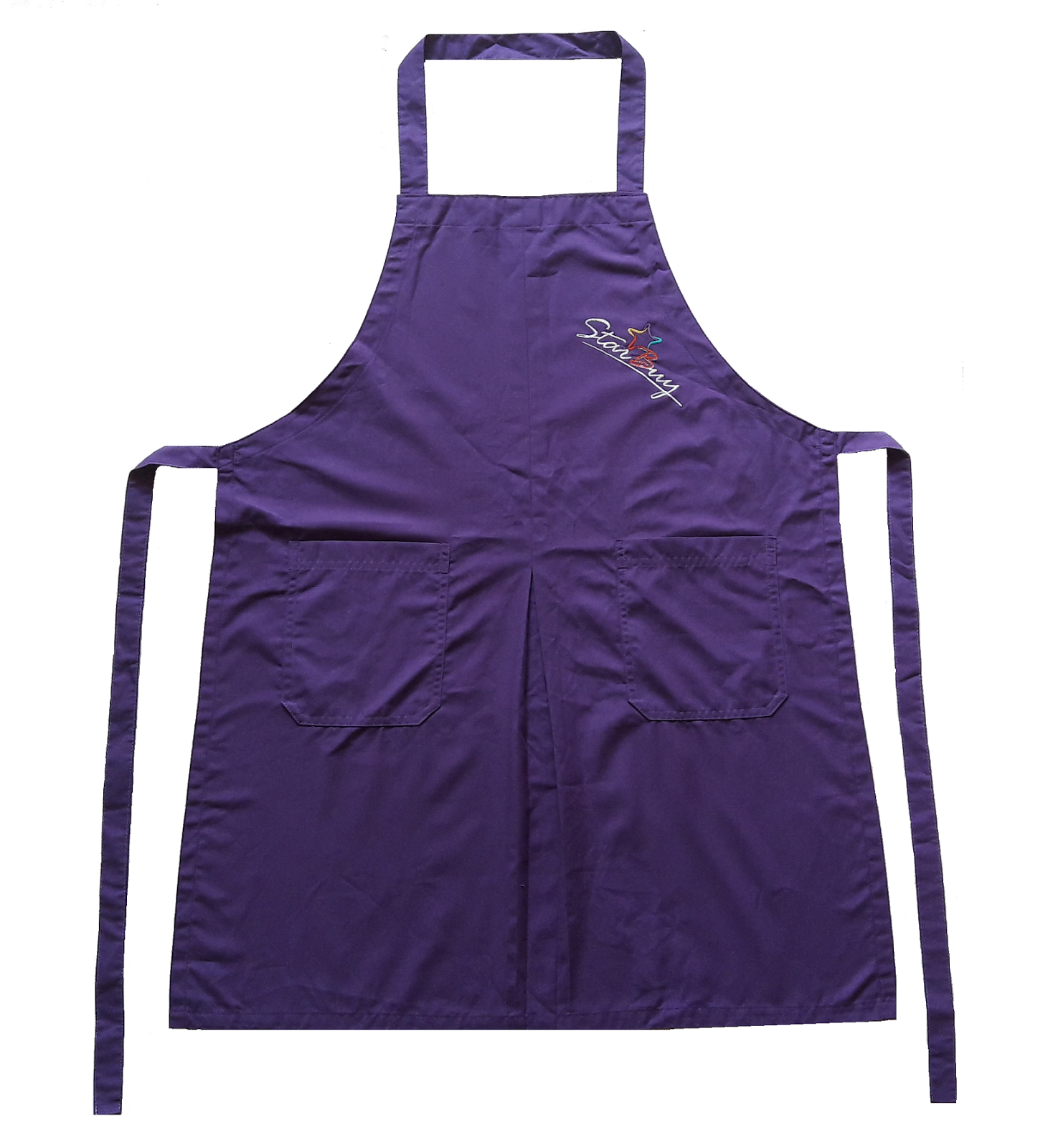 buy apron tshirt Purple Plain Embroidery Apron