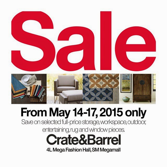 Manila Shopper Crate&Barrel SALE at SM Megamall May 2015