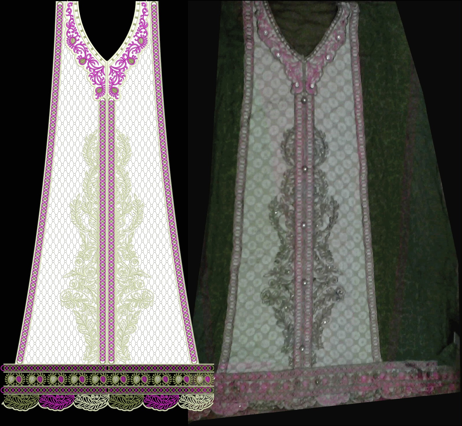 Latest embroidery designs for airline frocks  salwar kameez 2015free