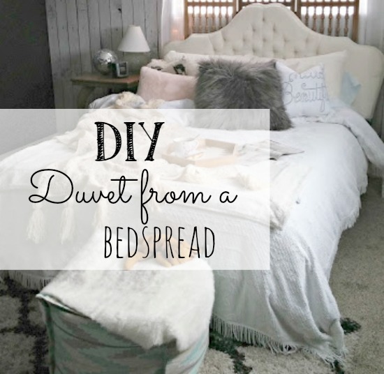 Diy Duvet From A Bedspread Little Vintage Cottage