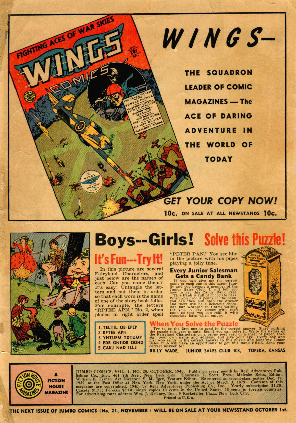Read online Jumbo Comics comic -  Issue #20 - 2