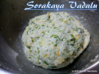 Sorakaya Vadalu - Kneaded dough