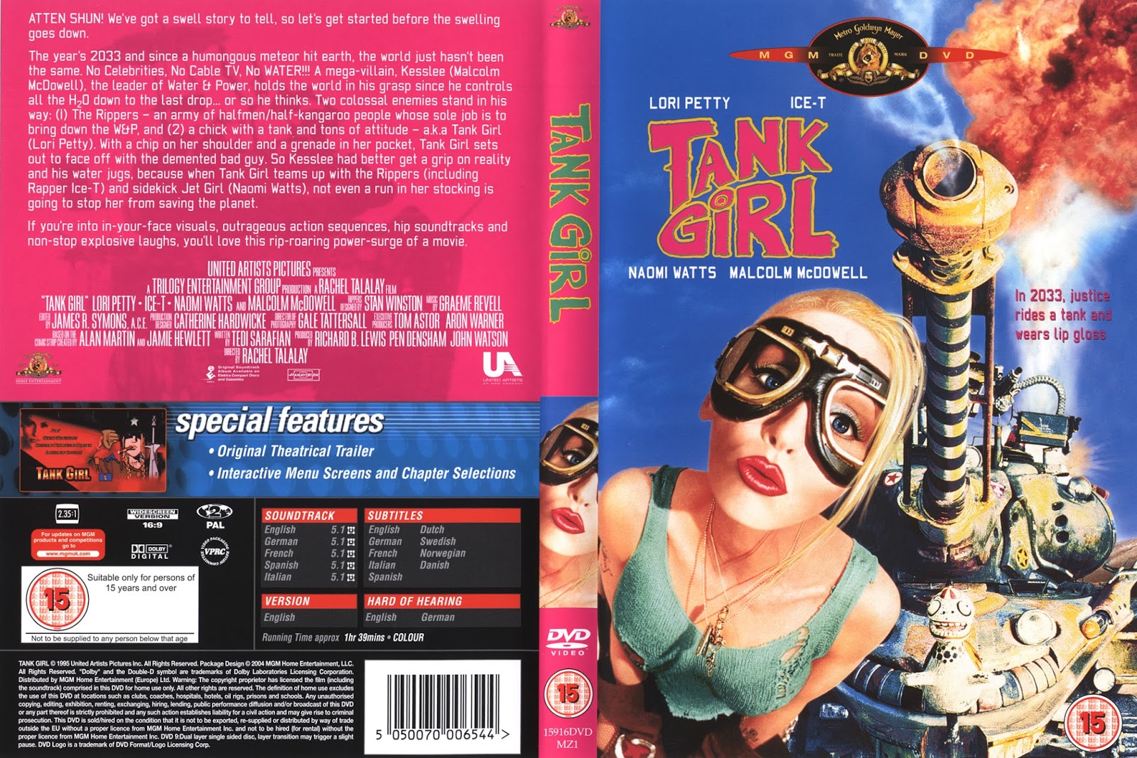 Movie Memorabilia Emporium Tank Girl DVD Cover
