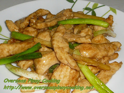 Stirfry Chicken with Ginger and Oyster Sauce