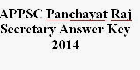 AP Panchayat Secretary key paper 2014| cut off marks 2014