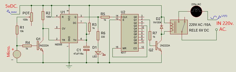 CIRCUITO INTERRUPTOR CON APLAUSOS.