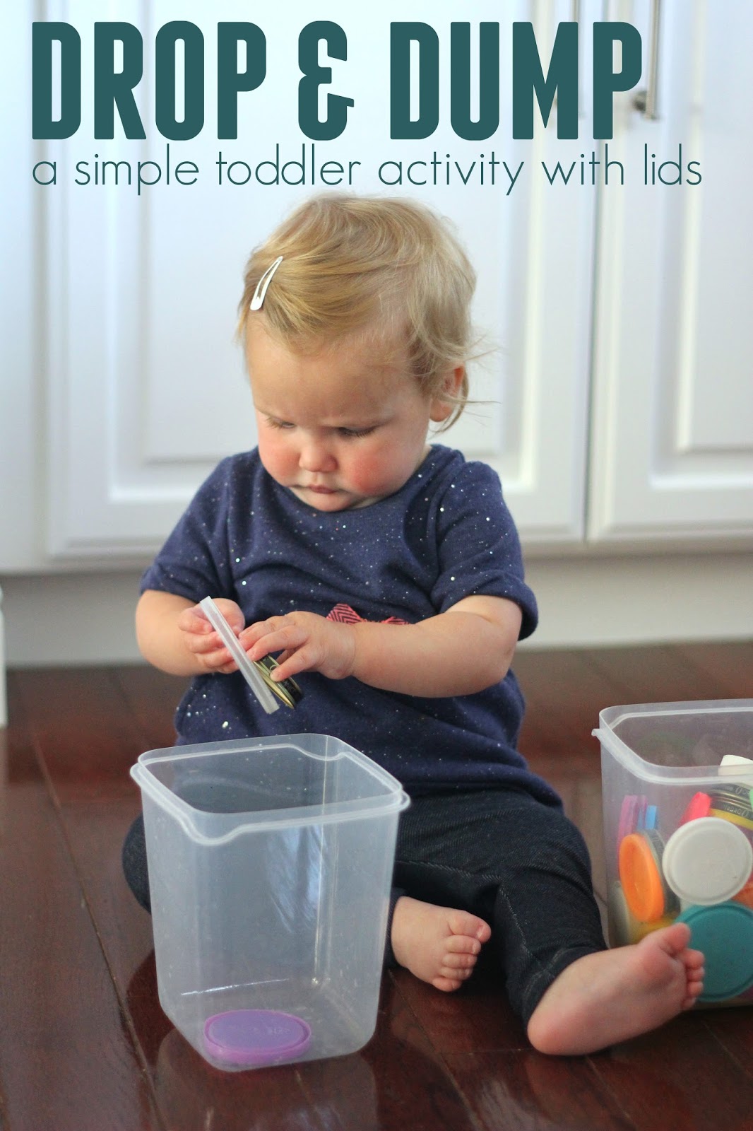 Toddler Approved! Drop and Dump Toddler Lid Activity