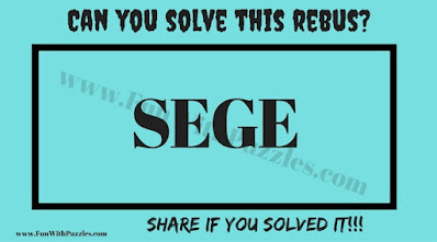 SEGE. Can you solve this Rebus Puzzle?