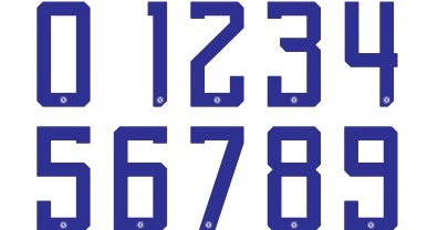 Font Number Football: Font Chelsea UCL 2017-2018 (demo)