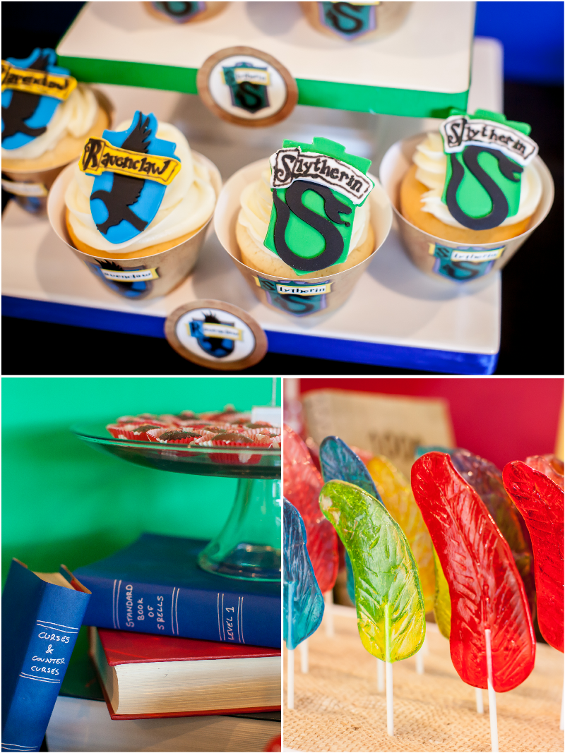 Harry Potter Inspired 9th Birthday Party with ideas on DIY decorations, printables, party food, games and favors - via BirdsParty.com