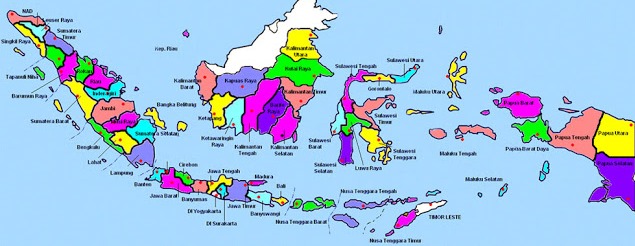 Peta ibukota Provinsi se Indonesia