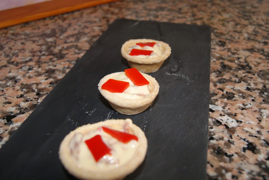 tartaletas de jamon y pimiento ¡Qué rico!