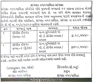 Dhrangadhra Nagarpalika Civil Engineer Old Question Paper  Notification 2017