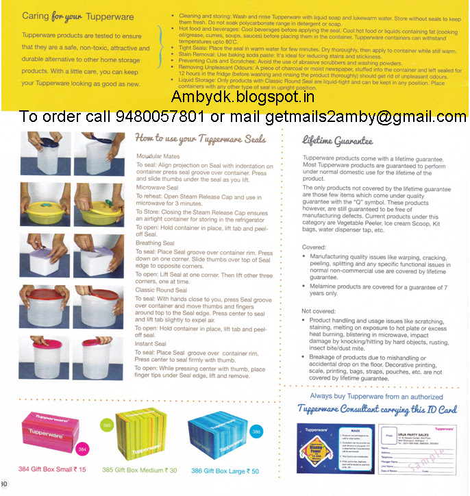 I Can You Can Tupperware Bangalore Tupperware September 2013 Catalog