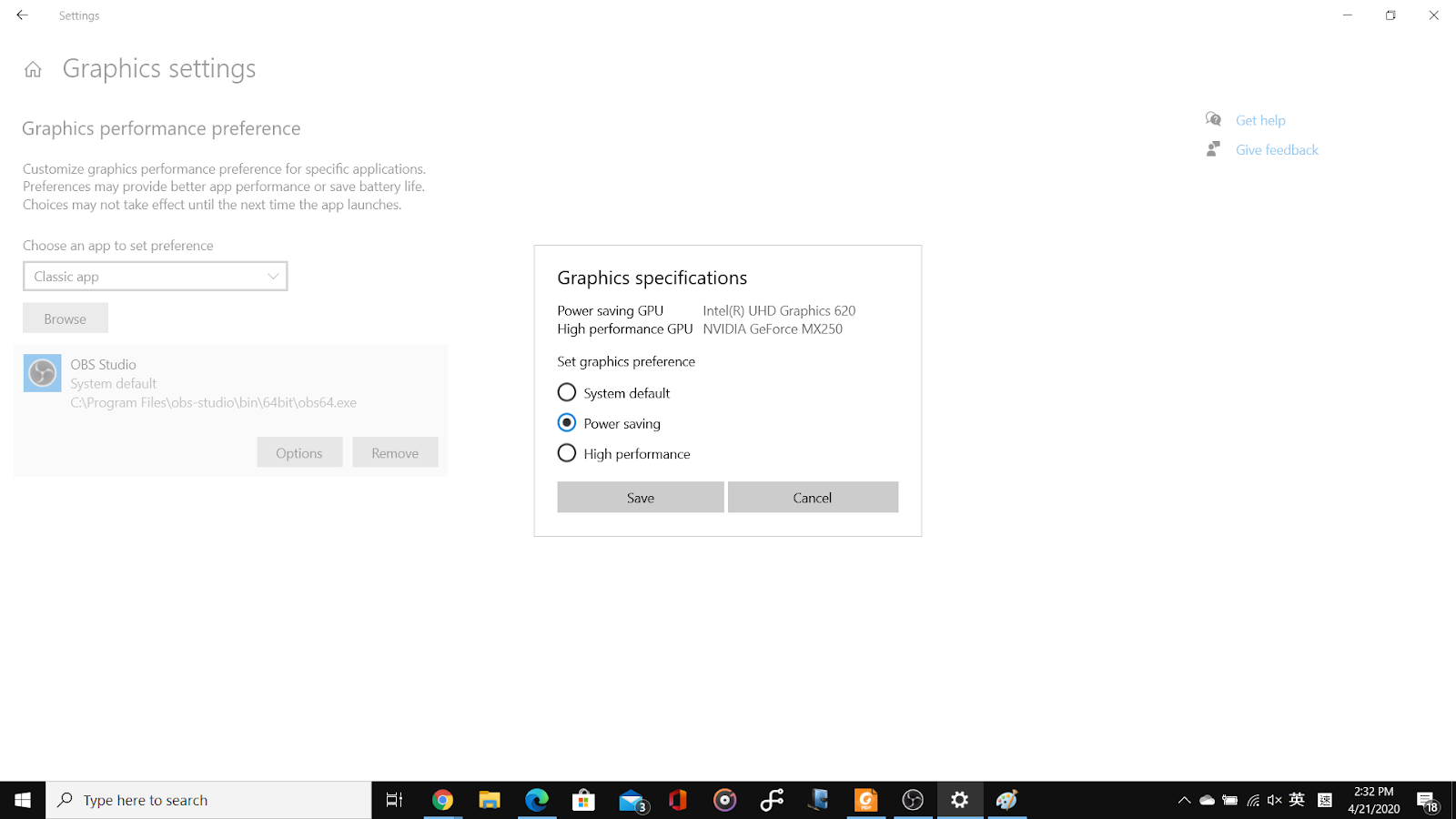 obs record specific window obs record specific window