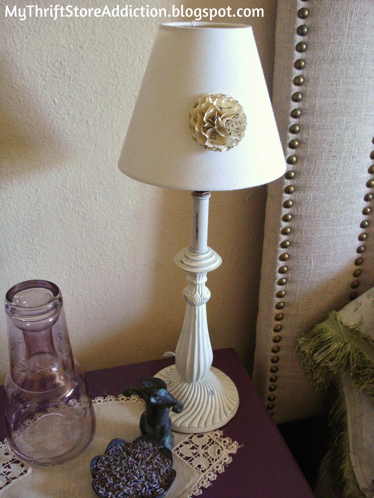 Upcycled thrift store lamp
