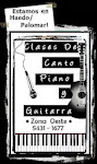 • CLASES DE PIANO, CANTO Y GUITARRA •