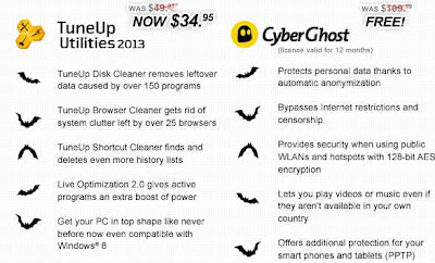 tune up utilities 2013 & cyber vpn premium features