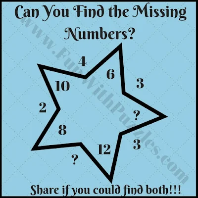 Tricky Picture Math Star Number Puzzle Question