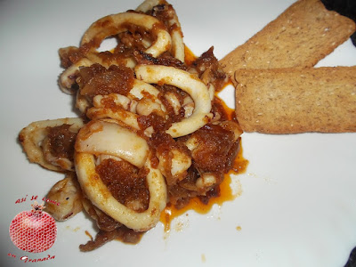 Calamar Con Sobrasada Al Estilo De Mallorca.