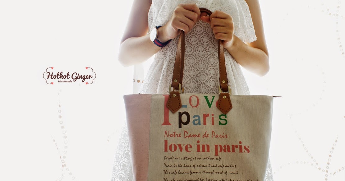 Hothot Ginger ♥ Handmade Craft 手作杂货: PINK Love In Paris Shoulder Bag