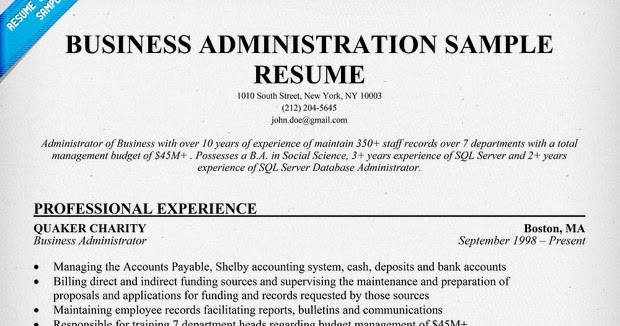 bank administration resume