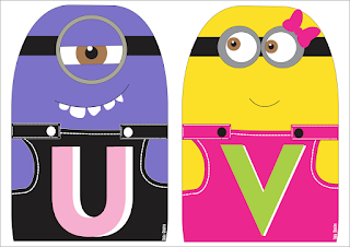 Abecedario de los Minions en Colores. Minions and Antiminions Letters.