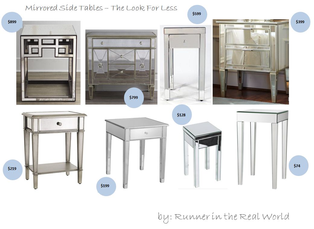 Runner in the Real World The Look For Less Mirrored Side Tables