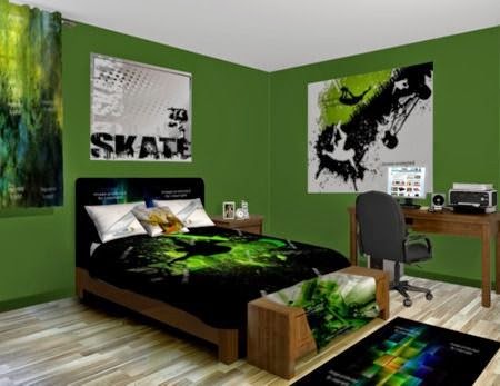 Habitación temática skate - Colores en Casa