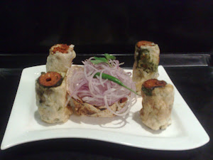 MUTTON SEEKH KEBAB WITH COATED EGG FROTH