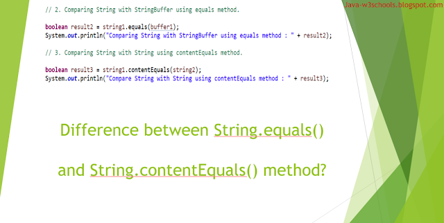 Java | Difference between String.equals() and String.contentEquals ...