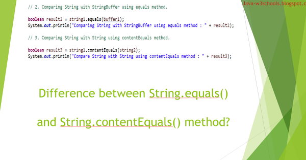Java | Difference between String.equals() and String.contentEquals ...