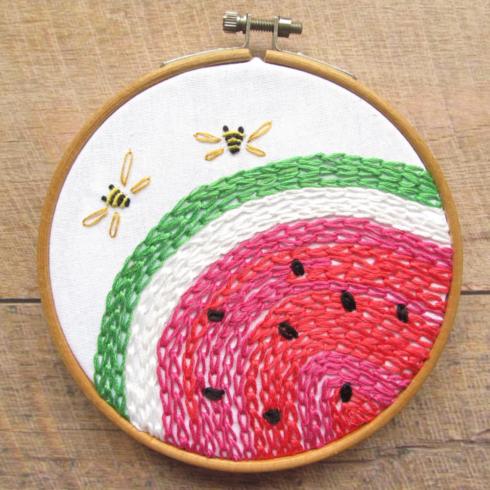 SweaterDoll & Embroidery School Tutorial & Pattern Watermelon