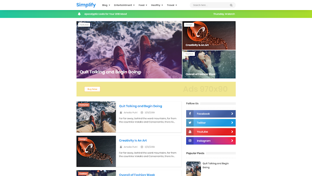New Simplify 2 Responsive Blogger Template