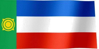 The waving flag of Khakassia (Animated GIF)