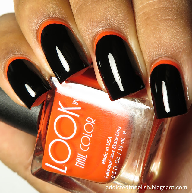 black orange halloween ruffian nails