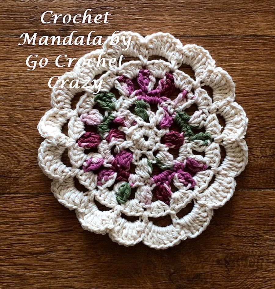 Crochet Mandala by Go Crochet Crazy -- Free Pattern on the blog
