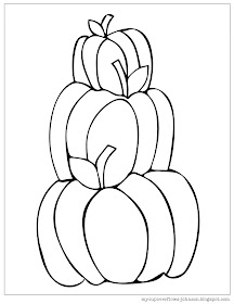 free fall coloring page of pumpkins