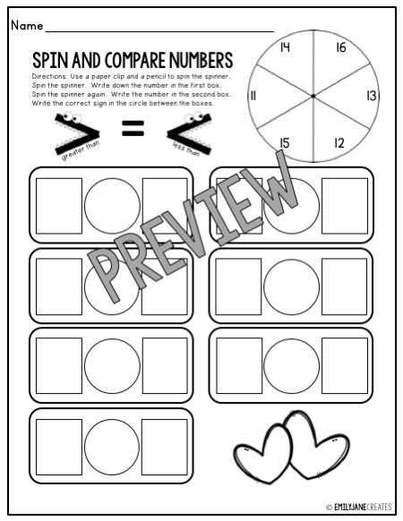Emily Jane Creates: FEBRUARY NO PREP KINDERGARTEN PACKET-OVER 100 PAGES!
